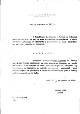 Ato da Reitoria nº 0509/1975