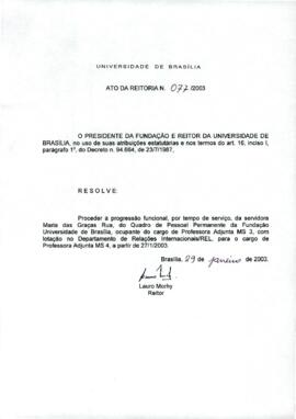 Ato da Reitoria nº 0077/2003