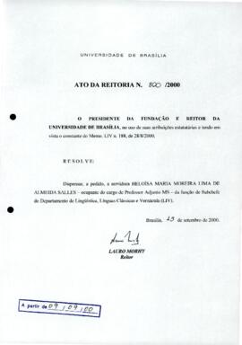 Ato da Reitoria nº 0800/2000