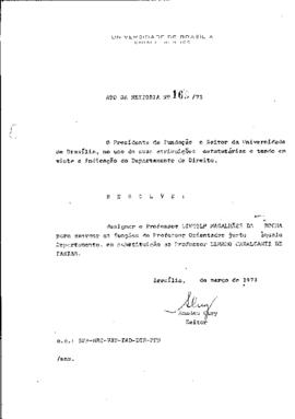 Ato da Reitoria nº 0169/1973