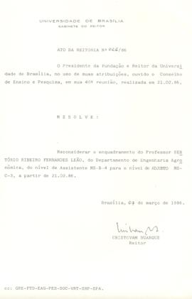 Ato da Reitoria nº 0026/1986