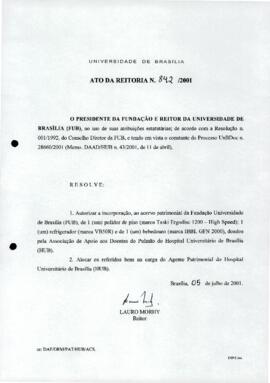 Ato da Reitoria nº 0842/2001