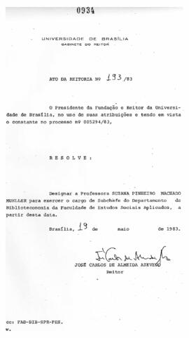 Ato da Reitoria nº 0193/1983