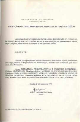 Resolução do Conselho de Ensino, Pesquisa e Extensão nº 0021/1996