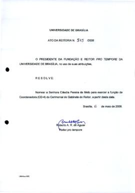 Ato da Reitoria nº 0515/2008