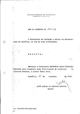 Ato da Reitoria nº 0264/1978