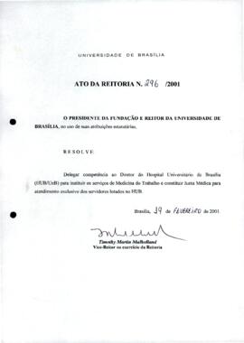 Ato da Reitoria nº 0296/2001