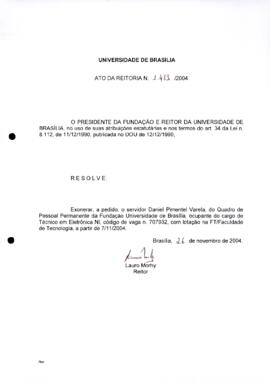 Ato da Reitoria nº 1483/2004