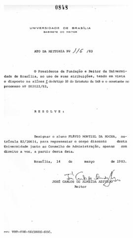 Ato da Reitoria nº 0116/1983