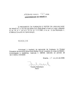 Ato da Reitoria nº 1265/2006