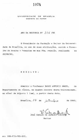 Ato da Reitoria nº 0316/1983