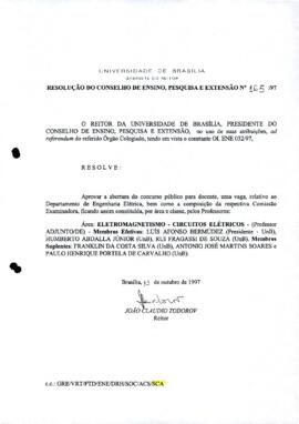 Resolução do Conselho de Ensino, Pesquisa e Extensão nº 0165/1997