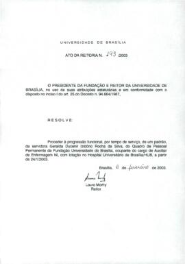 Ato da Reitoria nº 0193/2003