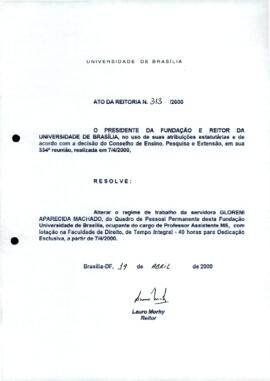 Ato da Reitoria nº 0313/2000