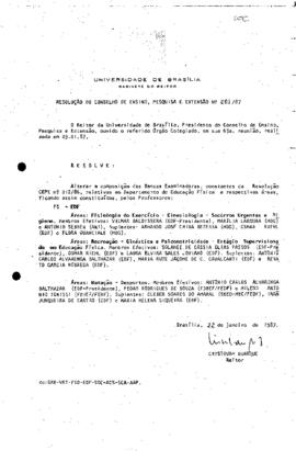 Resolução do Conselho de Ensino, Pesquisa e Extensão Nº 0001/1987