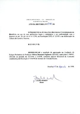 Ato da Reitoria nº 1186/1998
