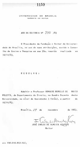 Ato da Reitoria nº 0390/1983