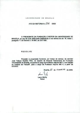 Ato da Reitoria nº 0236/2003