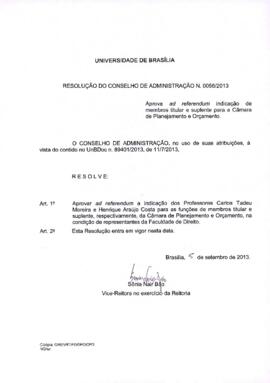 Resolução do Conselho de Administração nº 0056/2013