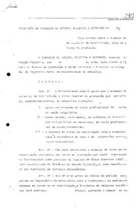 Resolução do Conselho de Ensino, Pesquisa e Extensão nº SN.0003/1986