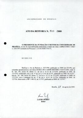 Ato da Reitoria nº 0705/2000