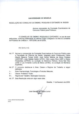 Resolução do Conselho de Ensino, Pesquisa e Extensão nº 0056/2009