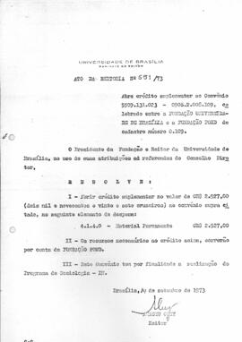 Ato da Reitoria nº 0551/1973