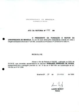 Ato da Reitoria nº 0589/1999