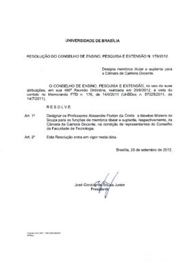Resolução do Conselho de Ensino, Pesquisa e Extensão nº 0178/2012