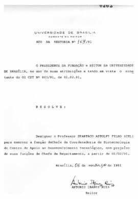 Ato da Reitoria nº 0169/1991