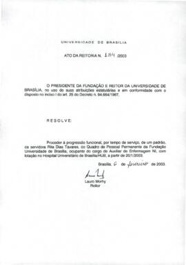 Ato da Reitoria nº 0184/2003