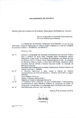 Resolução do Conselho de Ensino, Pesquisa e Extensão nº 0197/2013