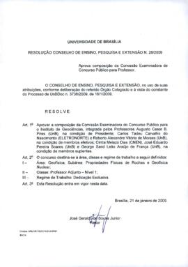 Resolução do Conselho de Ensino, Pesquisa e Extensão nº 0028/2009