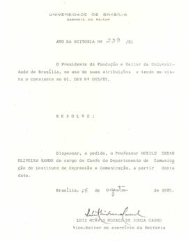 Ato da Reitoria nº 0239/1985