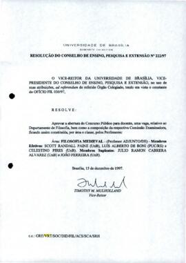 Resolução do Conselho de Ensino, Pesquisa e Extensão nº 0222/1997
