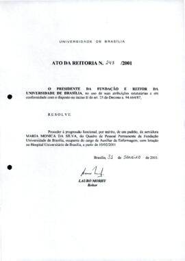 Ato da Reitoria nº 0248/2001