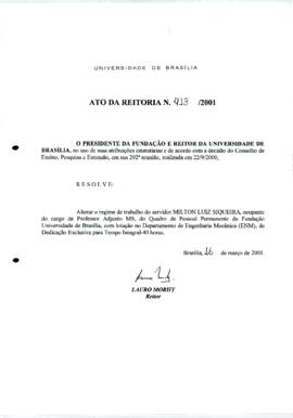 Ato da Reitoria nº 0413/2001