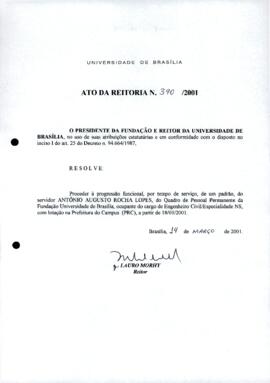 Ato da Reitoria nº 0390/2001