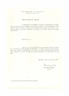 Ato da Reitoria nº 0231/1987