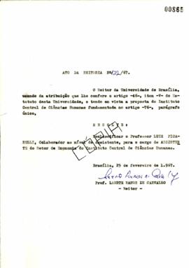 Ato da Reitoria nº 0122/1967