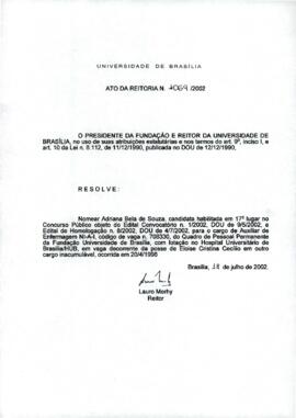 Ato da Reitoria nº 1069/2002