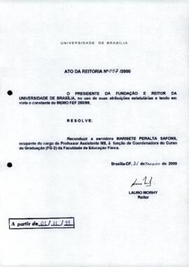 Ato da Reitoria nº 0057/2000