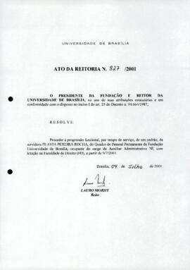 Ato da Reitoria nº 0827/2001