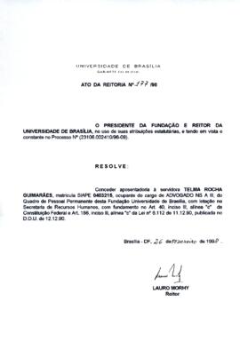 Ato da Reitoria nº 0177/1998