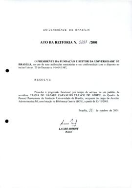 Ato da Reitoria nº 1257/2001