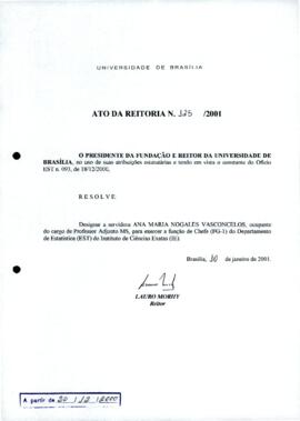 Ato da Reitoria nº 0125/2001