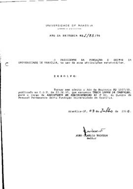 Ato da Reitoria nº 1185/1995