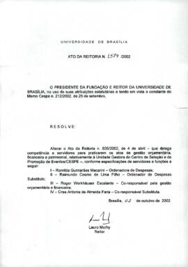 Ato da Reitoria nº 1574/2002