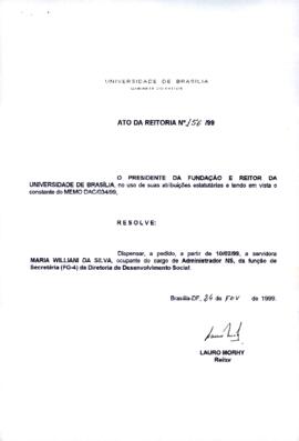 Ato da Reitoria nº 0156/1999