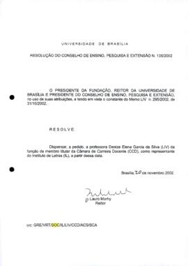 Resolução do Conselho de Ensino, Pesquisa e Extensão nº 0135/2002